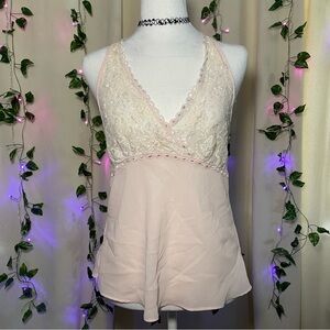 Baby pink sheer fairy core halter top